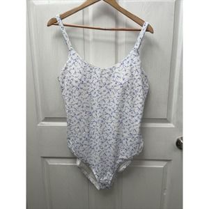 Andie‎ Swim The Amalfi One Piece Swimsuit Blue White Floral Flowers Size XXL 2X